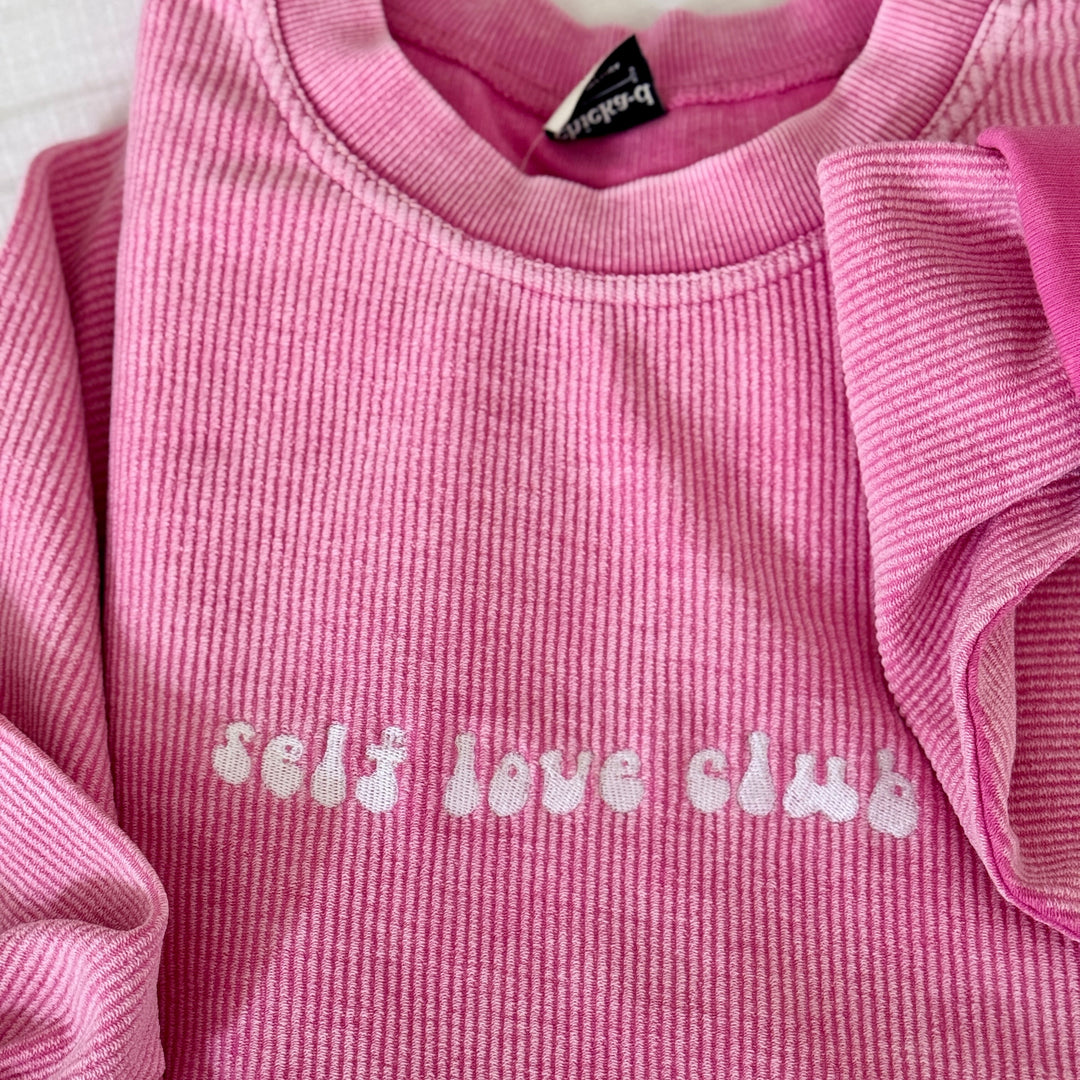 Self Love Club Corded Crewneck