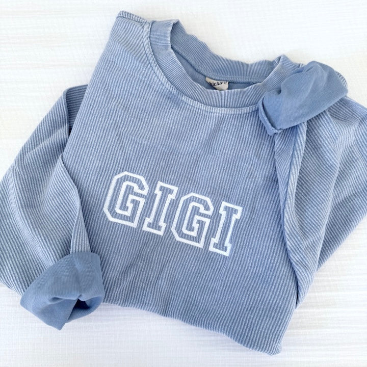 Custom Embroidered Corded Crewneck