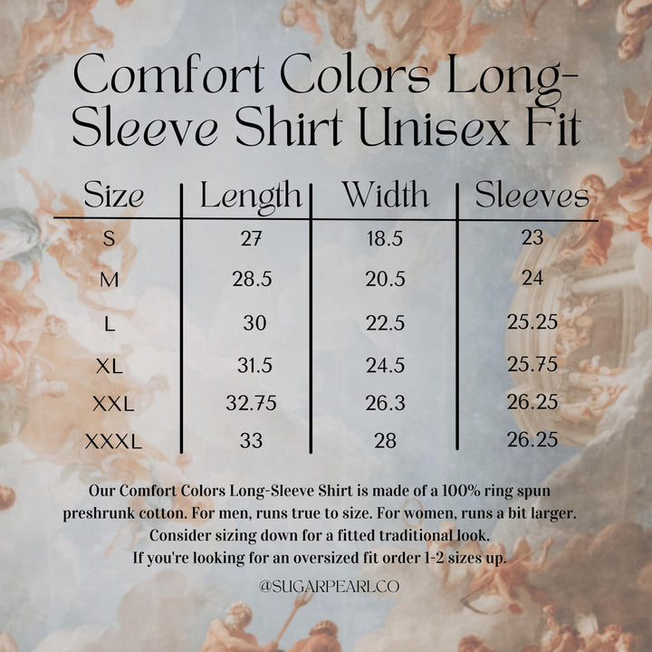 Embroidered Custom Comfort Colors Long Sleeve Tee, Custom Your Text Embroidered Ultra Soft Long Sleeved Tee, Monochromatic Winter TShirts